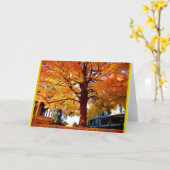 Prächtige Baum-Herbst-Baum-Farben Karte (Gelbe Blume)