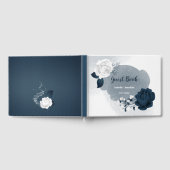 prächtige blau-weiße Blume botanisch Gästebuch (Voll)