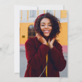 Prächtige Erntefeier mit schwarzen Buchstaben Einladung (Rückseite)