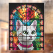 prächtige Glasfenster mit farbenfrohen Mosaiken Fensteraufkleber (Blatt 2)