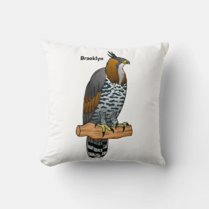 Prächtige Habichtadler-Vogel-Cartoon-Illustration Kissen
