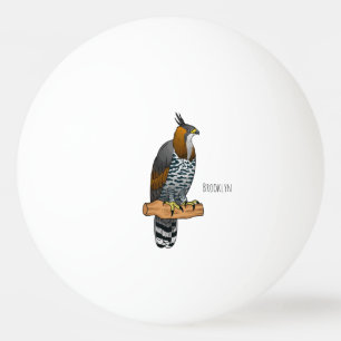 Prächtige Habichtadler-Vogel-Cartoon-Illustration Tischtennisball