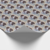 PRÄCHTIGE KASTANIENBRAUNE SETZER-MISCHUNG GESCHENKPAPIER (Ecke)