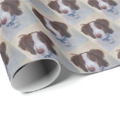 PRÄCHTIGE KASTANIENBRAUNE SETZER-MISCHUNG GESCHENKPAPIER (Rolleneckpunkt)