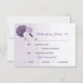 prächtige lila Farbtöne Blume Wahl UAWG RSVP Karte