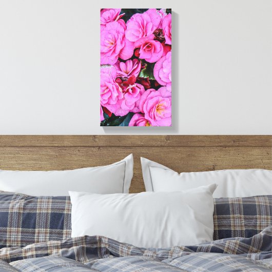 prächtige rosa Blume Leinwanddruck (Insitu (Schlafzimmer))