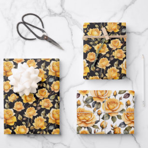 prächtige Rose Geschenkpapier Set