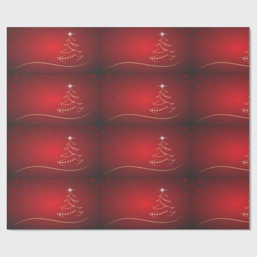 Prächtige rote Geschenkpackung für Weihnachten Geschenkpapier (Flach)