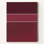 Prächtige rote Muster nach Maß Notizblock (Rückseite)