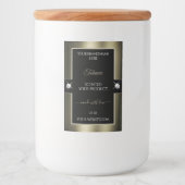 Prächtige schwarze Platinblütenmarke Lebensmitteletikett (Vorderseite)