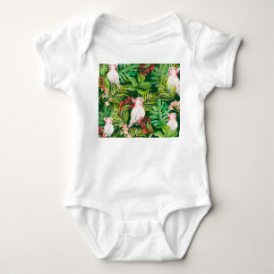 Prächtige tropische Pflanzen und Vögel Leggings Baby Strampler