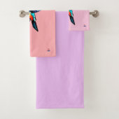 Prächtiger Kolibri - Farbige Illustration Badhandtuch Set (Insitu)