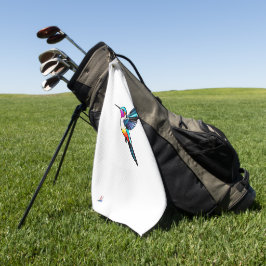 Prächtiger Kolibri - Farbige Illustration Golfhandtuch