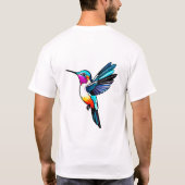 Prächtiger Kolibri - Farbige Illustration T-Shirt (Rückseite)