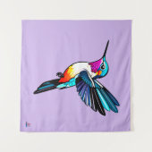 Prächtiger Kolibri - Farbige Illustration Wandteppich (Vorderseite (Horizontal))