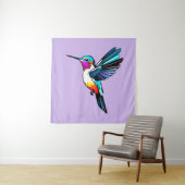 Prächtiger Kolibri - Farbige Illustration Wandteppich (Beispiel)