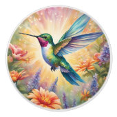 Prächtiger Kolibri Keramikknauf (Vorderseite)