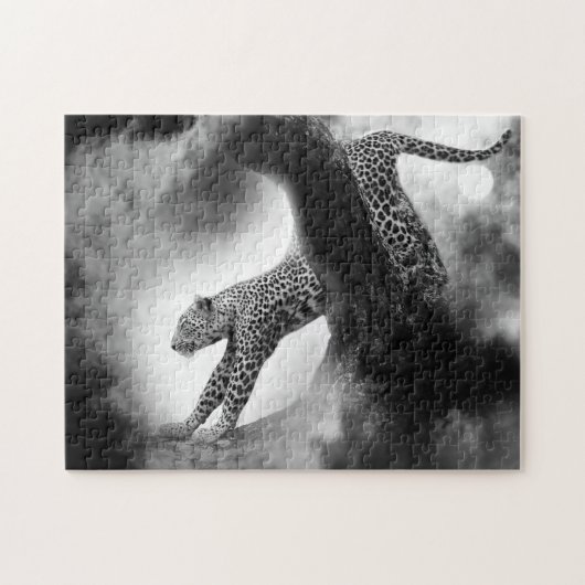 Prächtiger Leopard. Puzzle (Horizontal)