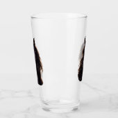 Prächtiger schwarzer Hengst Glas (Links)