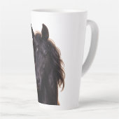 Prächtiger schwarzer Hengst Milchtasse (Rechte Ecke)