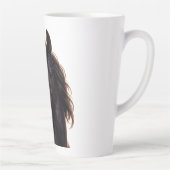 Prächtiger schwarzer Hengst Milchtasse (Rechts)