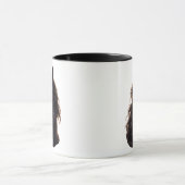 Prächtiger schwarzer Hengst Tasse (Zentrum)