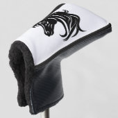 Prächtiger schwarzer Pferdekopf Golf Headcover (3/4 Vorderseite)