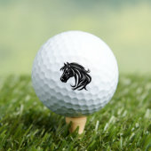 Prächtiger schwarzer Pferdekopf Golfball (Insitu T-Shirt)