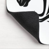 Prächtiger schwarzer Pferdekopf Mousepad (Ecke)