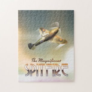 Prächtiger Spitfire-Reiseplakat-Druck Puzzle
