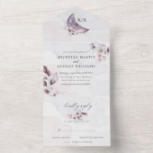 prächtiger Wasserfarbenfall floral (kein ENV erfor All In One Einladung (Innen Boden)