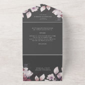 prächtiger Wasserfarbenfall mit Blütenpracht in ei All In One Einladung (Außenbereich)