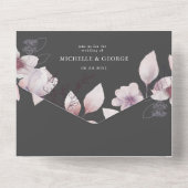 prächtiger Wasserfarbenfall mit Blütenpracht in ei All In One Einladung (Rückseite)