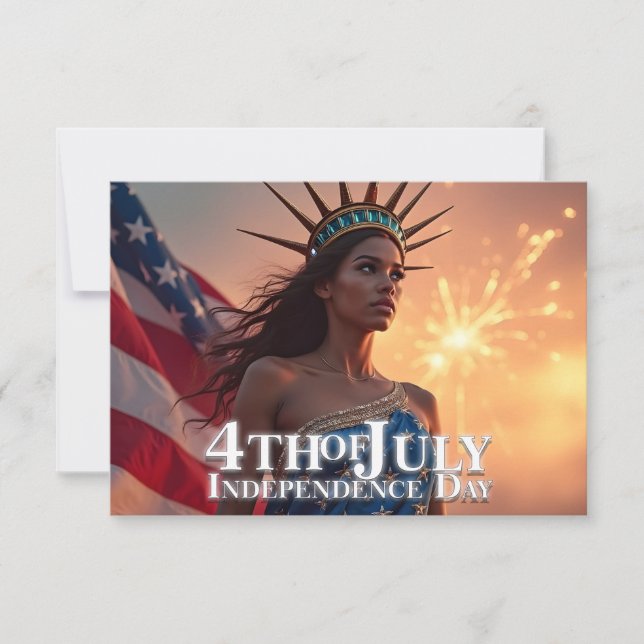 Prächtiges 4.-Juli-Design - Feuerwerk und Freiheit (Vorderseite)