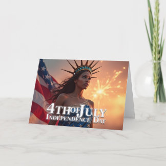 Prächtiges 4.-Juli-Design - Feuerwerk und Freiheit Karte