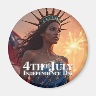 Prächtiges 4.-Juli-Design - Feuerwerk und Freiheit Magnet