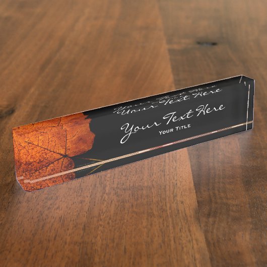 Prächtiges Blatt Namensplakette (Seite)