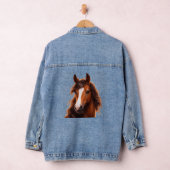 Prächtiges braunes Pferd Jeansjacke (Hangar)