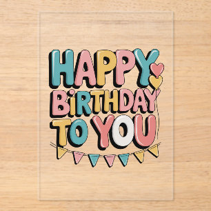 Prächtiges Herzlichen Glückwunsch zum Geburtstag Acryleinladungen