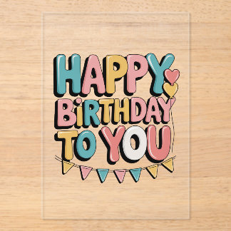 Prächtiges Herzlichen Glückwunsch zum Geburtstag Acryleinladungen