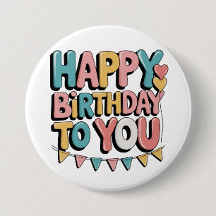 Prächtiges Herzlichen Glückwunsch zum Geburtstag Button