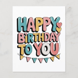 Prächtiges Herzlichen Glückwunsch zum Geburtstag Flyer
