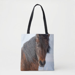 Prächtiges Icelandic Horse Headshot Tasche