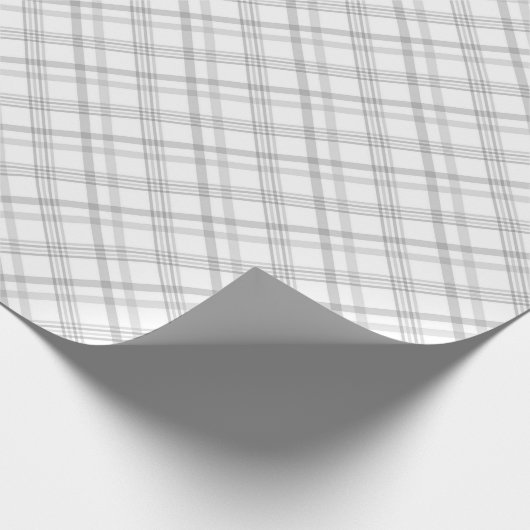 prächtiges, kariertes Muster in Grau-Weiß Geschenkpapier (Ecke)