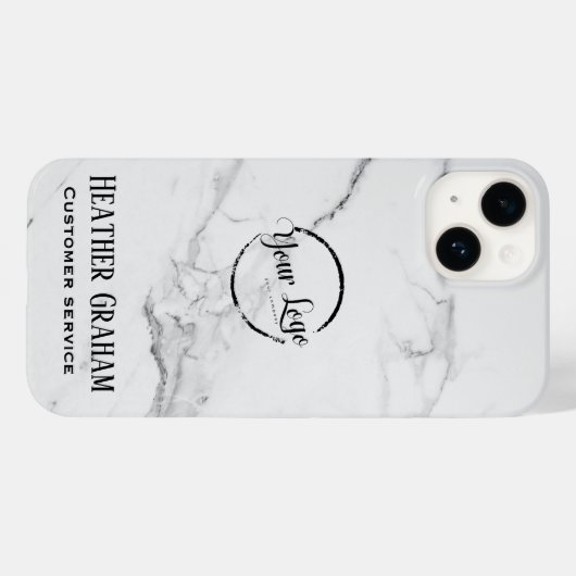 Prächtiges Logo aus weißem Marmor Case-Mate iPhone Hülle (Rückseite (Horizontal))