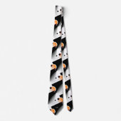 Prächtiges Modernes Orange Geometrisches Chic Mono Krawatte (Vorderseite)