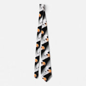 Prächtiges Modernes Orange Geometrisches Chic Mono Krawatte (Rückseite)