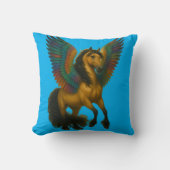 Prächtiges Pferd mit spektakulären Flügeln Kissen (Vorderseite)