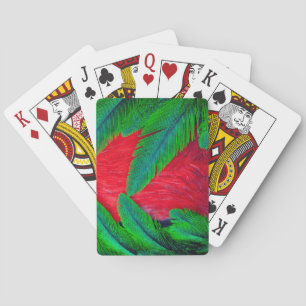 Prächtiges Quetzal-Federdesign Spielkarten