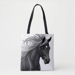 Prächtiges schwarzes Pferd Tasche
